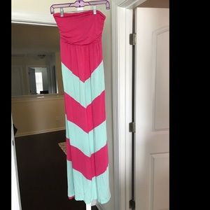 Chevron Maxi Cotton Dress